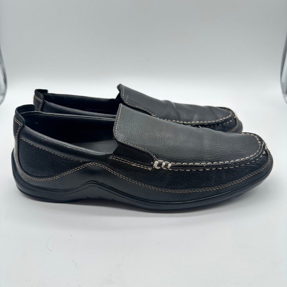 Cole Haan Tucker Venetian Black Leather Driver Loafers Mens Slip On Shoes 10.5M - Picture 5 of 11